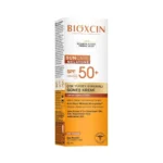 کرم ضدآفتاب بی‌رنگ بیوکسین SPF50 مناسب پوست مستعد لک حجم ۵۰ میلی‌لیتر
