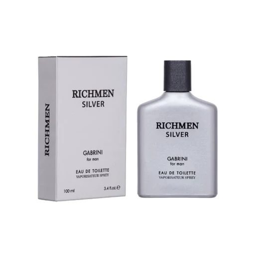 عطر ادکلن گابرینی مدل ریچ من سیلور مردانه حجم 100 میلی لیتر