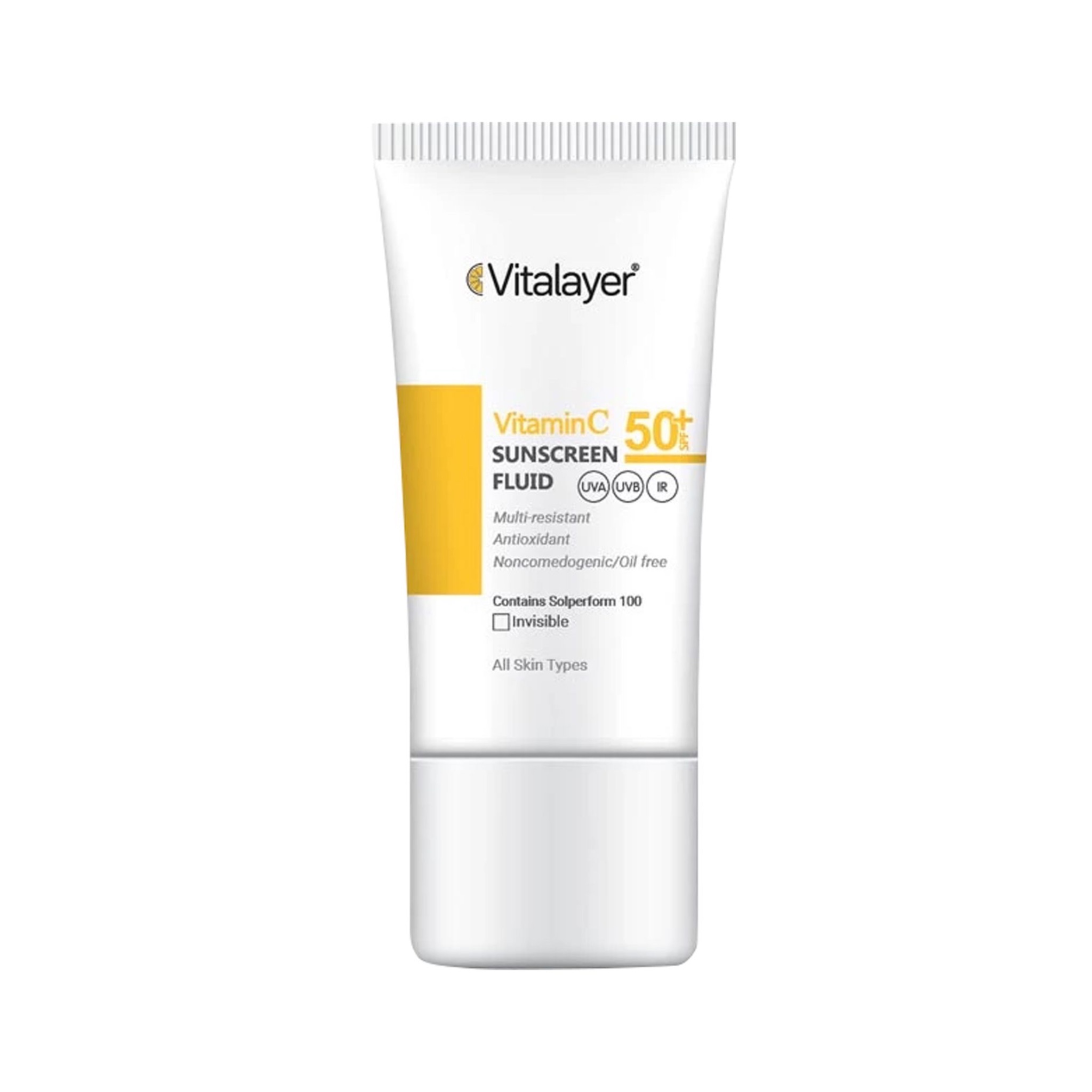 فلوئید ضدآفتاب ویتالیر مدل ویتامین سی بی رنگ SPF 50 فلوئید ضدآفتاب ویتالیر مدل ویتامین سی بی رنگ SPF 50