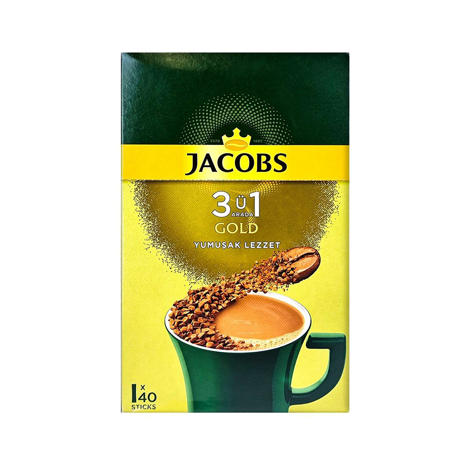 کافی-میکس-سه-در-یک-جاکوبز-گلد-با-طعم-ملایم-40-عددی کافی میکس 3 در 1 جاکوبز گلد با طعم ملایم بسته 40 عددی - Image 1